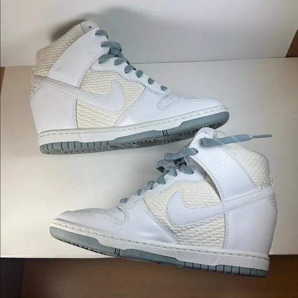 Nike Dunk Sky Hi White Dove Grey Women’s Size 9 Hidden Wedge Sneakers - Picture 6 of 12